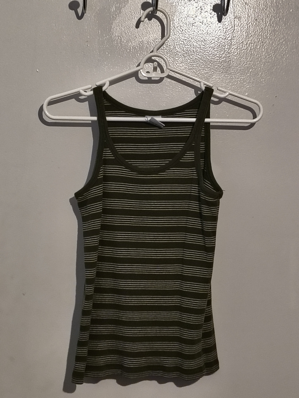 Old Navy Olive Green Striped Ribbed Tank